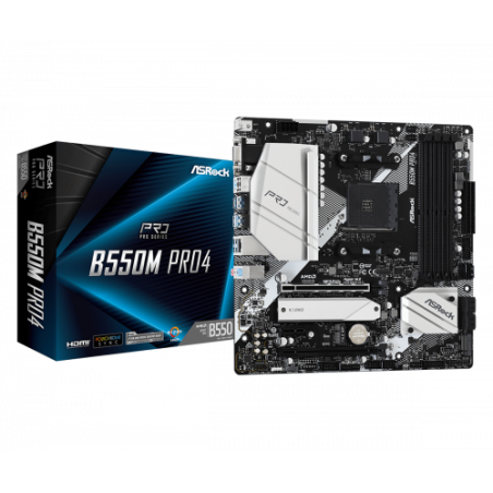 Asrock B550M Pro4 AMD B550 Zocalo AM4 micro ATX