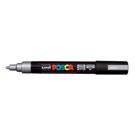569-MARCADOR PC-5M POSCA 1.8-2.5MM PLATA UNI-BALL 286674000