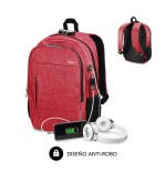 5776-SUBBLIM Mochila para Portatil Urban Lock Backpack 16" Red
