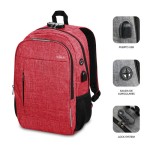5777-SUBBLIM Mochila para Portatil Urban Lock Backpack 16" Red