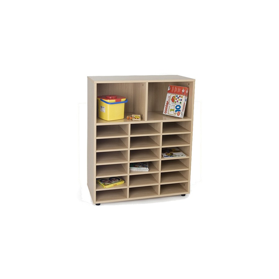 5812-MUEBLE INTERMEDIO CASILLERO Y 2 CASILLAS HAYA MOBEDUC 600812HP18