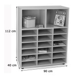 5813-MUEBLE INTERMEDIO CASILLERO Y 2 CASILLAS HAYA MOBEDUC 600812HP18