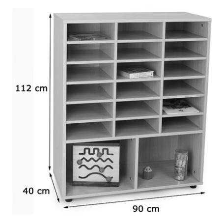5815-MUEBLE INTERMEDIO 2 CASILLAS Y CASILLERO HAYA MOBEDUC 600813HP18