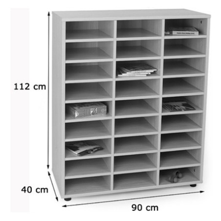 5817-MUEBLE INTERMEDIO 27 CASILLAS HAYA MOBEDUC 600814HP18