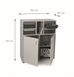 5823-MUEBLE INTERMEDIO ARMARIO Y CUBETERO 900 HAYA MOBEDUC 600817HPS18