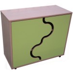 5848-MUEBLE BAJO ARMARIO, PUERTAS ONDA HAYA MOBEDUC 600220HPS18