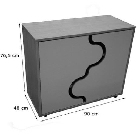 5849-MUEBLE BAJO ARMARIO, PUERTAS ONDA HAYA MOBEDUC 600220HPS18