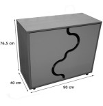 5849-MUEBLE BAJO ARMARIO, PUERTAS ONDA HAYA MOBEDUC 600220HPS18