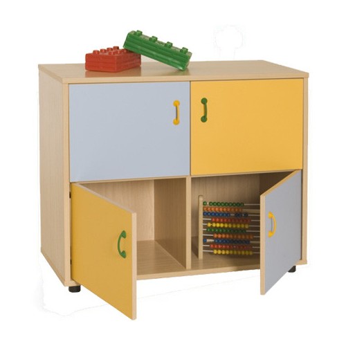 5854-MUEBLE BAJO ARMARIO 4 CASILLAS 4 PUERTAS HAYA MOBEDUC 600218HPS18