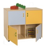 5854-MUEBLE BAJO ARMARIO 4 CASILLAS 4 PUERTAS HAYA MOBEDUC 600218HPS18