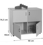 5855-MUEBLE BAJO ARMARIO 4 CASILLAS 4 PUERTAS HAYA MOBEDUC 600218HPS18