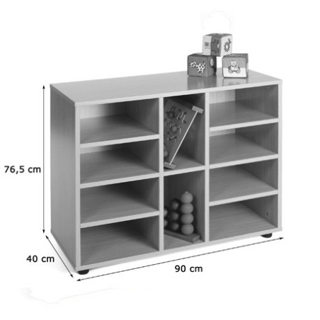 5857-MUEBLE BAJO 10 CASILLAS HAYA MOBEDUC 600205HP18