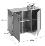 5861-MUEBLE BAJO ARMARIO 6 CASILLAS HAYA MOBEDUC 600207HPS18