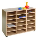 5862-MUEBLE BAJO 18 CASILLAS HAYA MOBEDUC 600208HP18