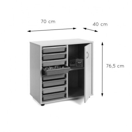 5869-MUEBLE BAJO CUBETERO ARMARIO 700 HAYA MOBEDUC 600211HPS18