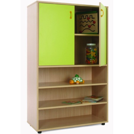 5886-MUEBLE MEDIO ESTANTERIA Y ARMARIO HAYA MOBEDUC 600304HPS18
