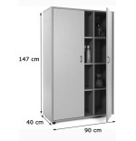 5891-MUEBLE MEDIO ARMARIO 12 CASILLAS HAYA MOBEDUC 600306HPS18