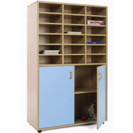 5898-MUEBLE MEDIO ARMARIO Y CASILLERO HAYA MOBEDUC 600310HPS18
