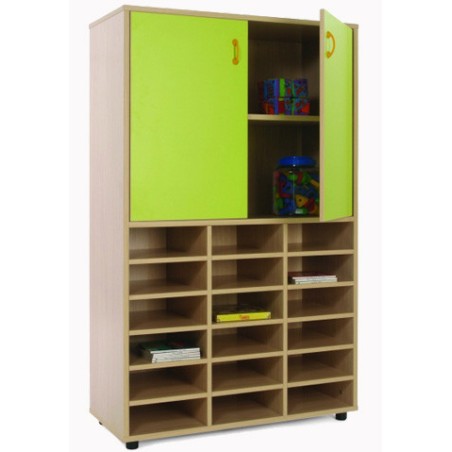 5900-MUEBLE MEDIO CASILLERO Y ARMARIO HAYA MOBEDUC 600311HPS18
