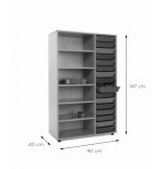 5907-MUEBLE MEDIO ESTANTERIA CUBETERO HAYA MOBEDUC 600314HP18