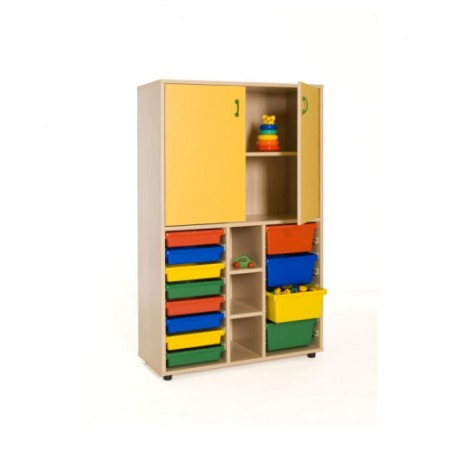 5912-MUEBLE MEDIO CUBETERO Y ARMARIO HAYA MOBEDUC 600317HPS18