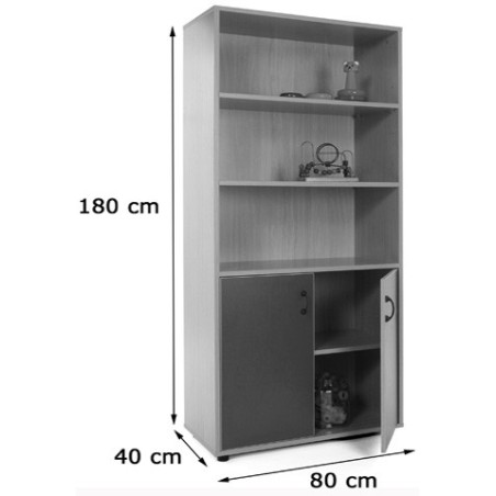 5951-MUEBLE ALTO ARMARIO Y ESTANTERIA HAYA MOBEDUC 600404HPS18