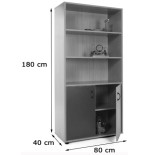 5951-MUEBLE ALTO ARMARIO Y ESTANTERIA HAYA MOBEDUC 600404HPS18