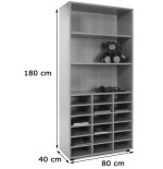 5953-MUEBLE ALTO CASILLERO Y ESTANTERIA HAYA MOBEDUC 600405HP18