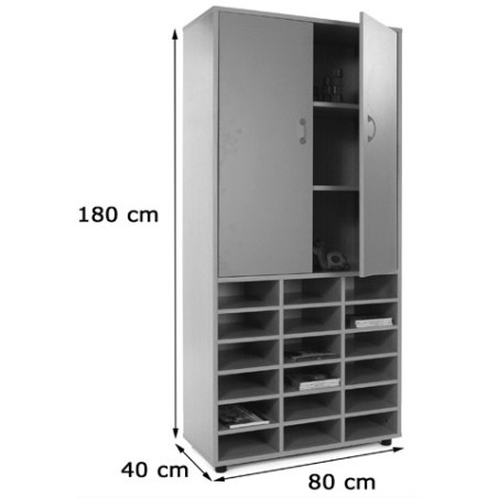 5955-MUEBLE ALTO CASILLERO Y ARMARIO HAYA MOBEDUC 600406HPS18