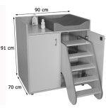 5975-MUEBLE CAMBIADOR CON ESCALERA GIRATORIA (2 PUERTAS) HAYA MOBEDUC 600708HPS18