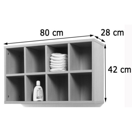 5991-MUEBLE CASILLERO 8 CASILLAS 80-42 HAYA MOBEDUC 600703H18