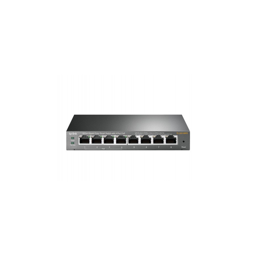 60-TP-LINK TL-SG108PE No administrado Gigabit Ethernet (10/100/1000) Energia sobre Ethernet (PoE) Negro