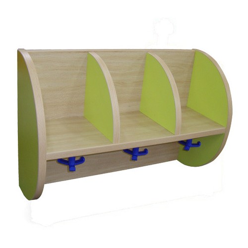 6006-MUEBLE PERCHERO "QUESITOS" 3 CASILLAS 605 HAYA MOBEDUC 600618H19