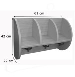 6007-MUEBLE PERCHERO "QUESITOS" 3 CASILLAS 605 HAYA MOBEDUC 600618H19