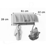 6009-PERCHERO QUESITOS 3 CASILLAS LAT MEDIA LUNA HAYA MOBEDUC 600618AH18