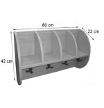 6017-MUEBLE PERCHERO "QUESITOS" 4 CASILLAS 800 HAYA MOBEDUC 600619H19