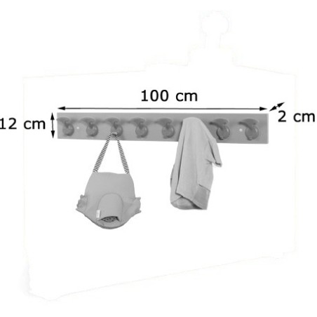 6041-PERCHERO INFANTIL 8 PERCHAS HAYA MOBEDUC 600607H18