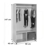 6060-MUEBLE PERCHERO ABIERTO CON BARRA HAYA MOBEDUC 600617HP18