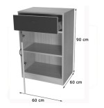 6064-MUEBLE VAJILLERO (FONDO 60 CM) HAYA MOBEDUC 600638HPS18