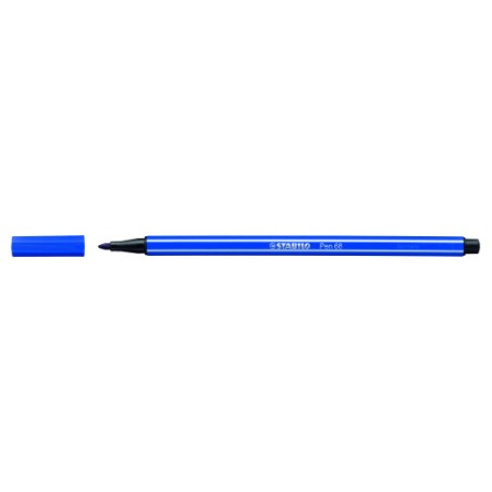 611-ROTULADOR PUNTA FIBRA MEDIA 1MM. PEN 68 AZUL MARINO STABILO 68/32