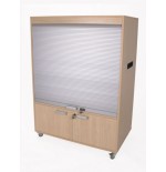 6137-MUEBLE TELEVISION Y VIDEO BAJO CON PERSIANA HAYA MOBEDUC 600910HRC18