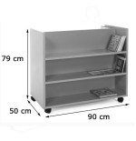 6153-CARRO LIBRERIA DOBLE FRONTAL HAYA MOBEDUC 600903HR18