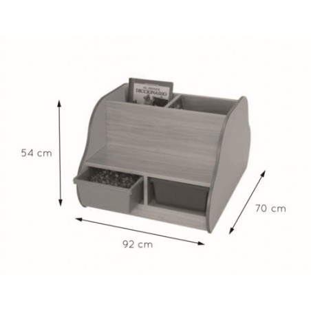 6173-BANCO LIBRERIA DOBLE 4 NINOS HAYA MOBEDUC 602108HP18