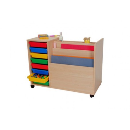 6196-CARRO PLASTICA CARTULINERO Y CUBETERO HAYA MOBEDUC 602207HR18