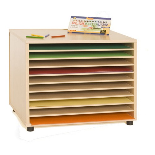 6198-MUEBLE ARCHIVADOR DE CARTULINAS HORIZONTAL HAYA MOBEDUC 600908HP18