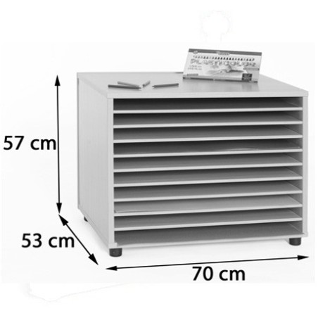 6199-MUEBLE ARCHIVADOR DE CARTULINAS HORIZONTAL HAYA MOBEDUC 600908HP18