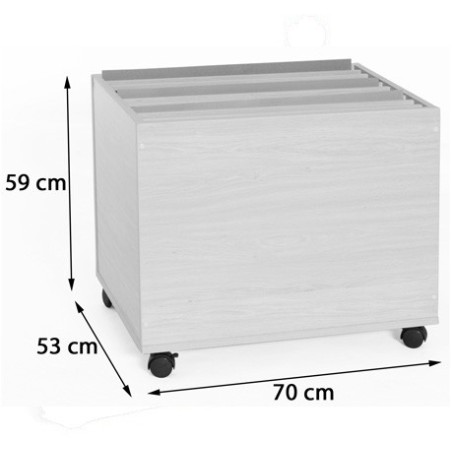 6201-MUEBLE ARCHIVADOR DE CARTULINAS VERTICAL HAYA MOBEDUC 600909HR18