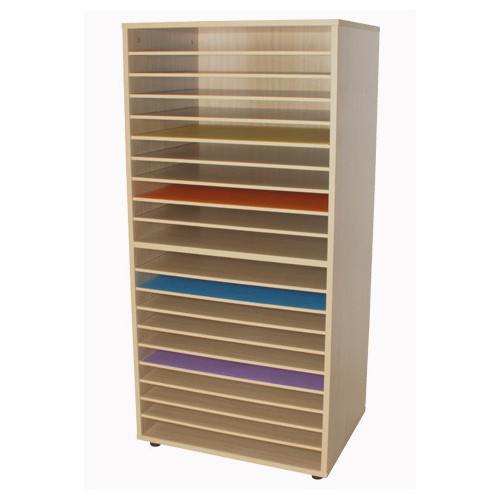 6208-MUEBLE ARCHIVADOR DE CARTULINAS DOBLE HAYA MOBEDUC 602208HP18