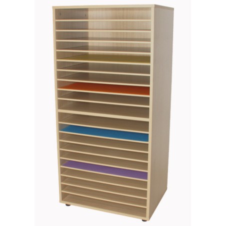 6208-MUEBLE ARCHIVADOR DE CARTULINAS DOBLE HAYA MOBEDUC 602208HP18