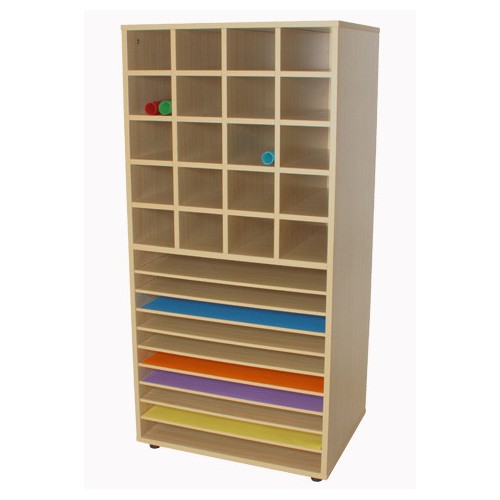 6210-MUEBLE CARTULINERO Y 20 CASILLAS HAYA MOBEDUC 602209HP18